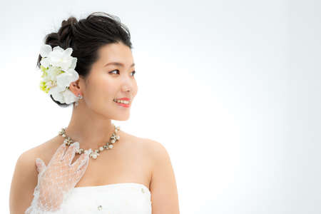 Women in wedding dressesの写真素材