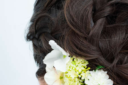 Woman  wedding hairstyleの写真素材