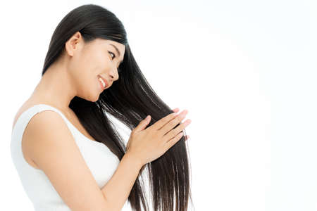 Hair Image Women's Long Straight Hairの写真素材