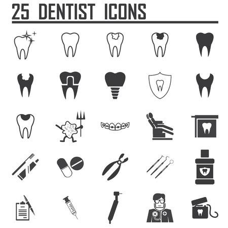 25 Dental Iconsのイラスト素材