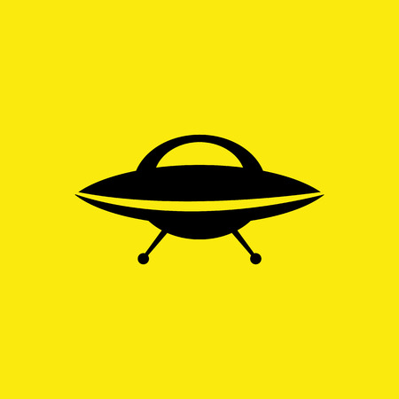 UFO icon. VECTOR illustrationのイラスト素材