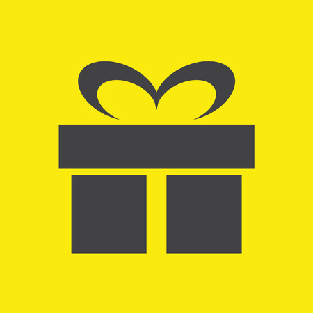 Gift box icon isolated on whiteのイラスト素材