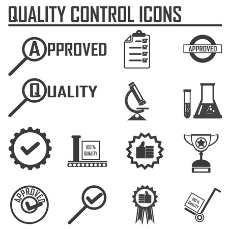 quality control iconsのイラスト素材