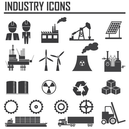 industry iconsのイラスト素材