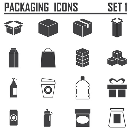 packaging iconsのイラスト素材