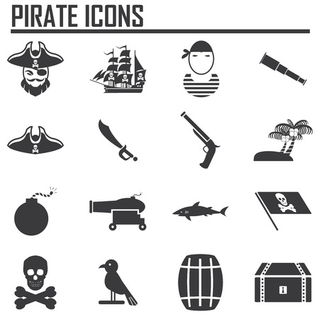 pirates icon setのイラスト素材