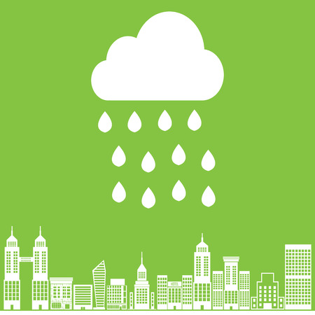 City  in the rainのイラスト素材