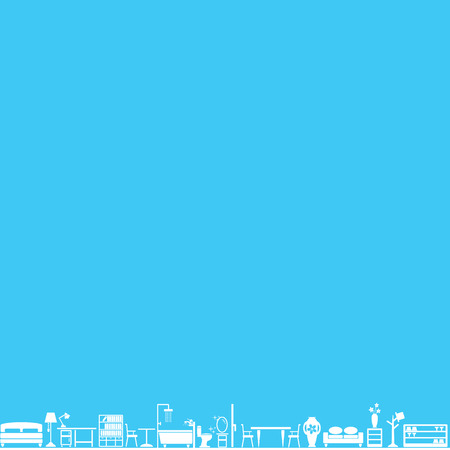 house interior silhouette. Vector illustrationのイラスト素材