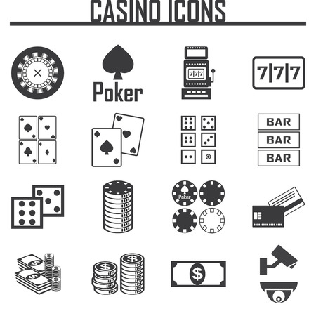 casino icons setのイラスト素材