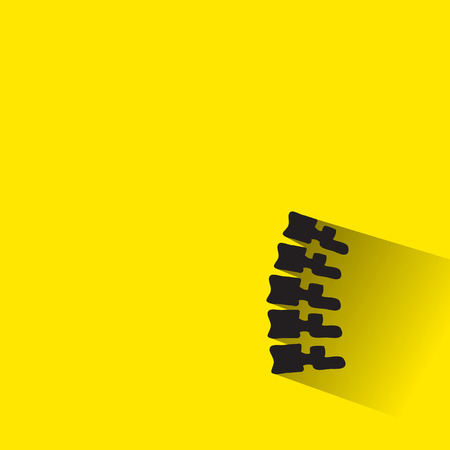 Orthopedic and spine symbol icon with long shadow.のイラスト素材