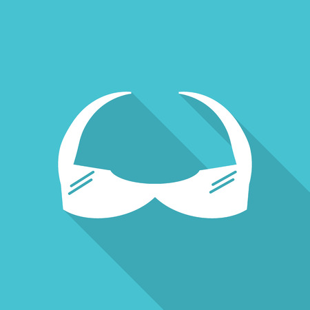 glasses flat icon  with long shadow.のイラスト素材