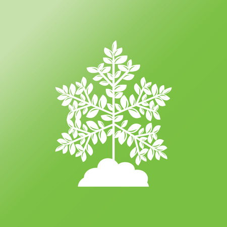 Decorative simple tree flat icon with long shadow.のイラスト素材