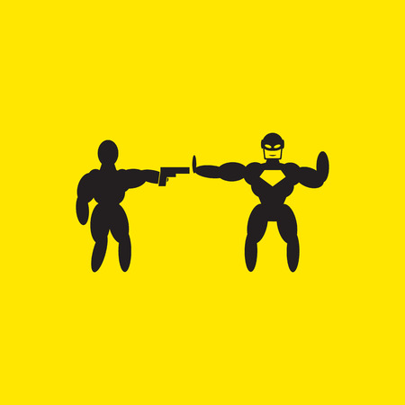 superhero icon illustrationのイラスト素材