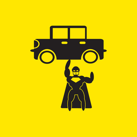 superhero icon illustrationのイラスト素材