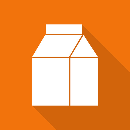 packaging flat icon with long shadow.のイラスト素材