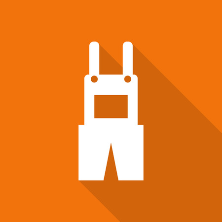 clothing worker flat icon with long shadow.のイラスト素材