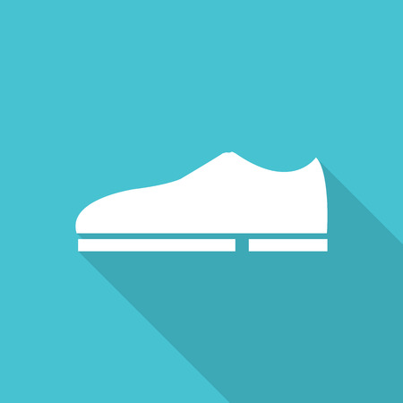 shoes flat icon with long shadow.のイラスト素材