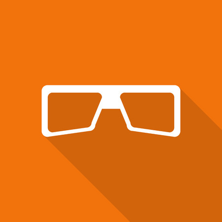 Safety glasses flat icon with long shadow.のイラスト素材