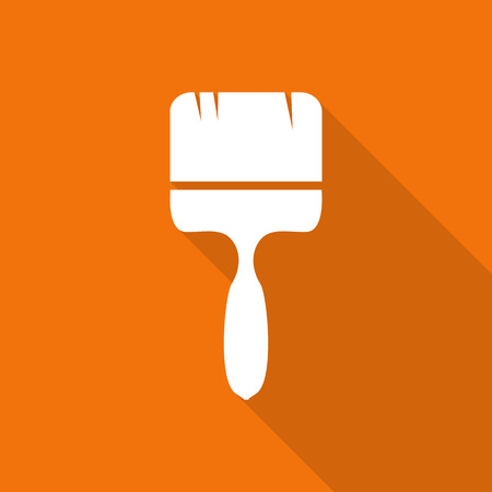 painting tool flat icon with long shadow.のイラスト素材