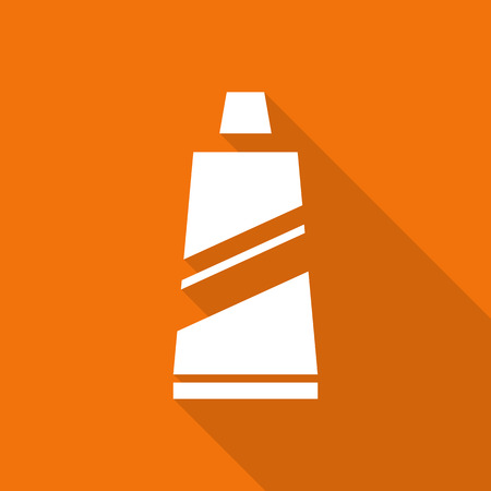 packaging flat icon with long shadow.のイラスト素材