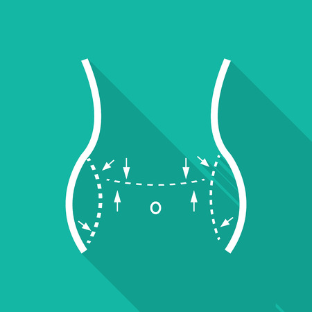 surgery flat icon with long shadow.のイラスト素材