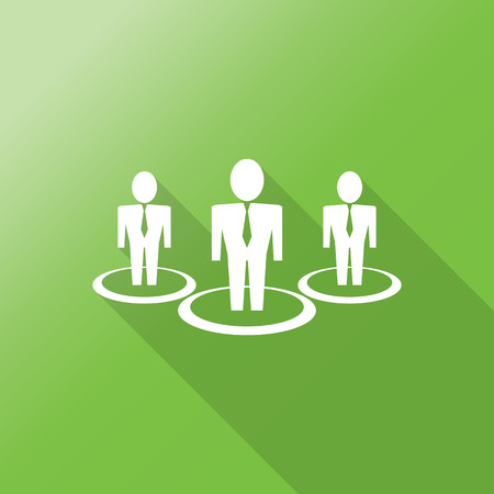 businessman flat icon with long shadow.のイラスト素材