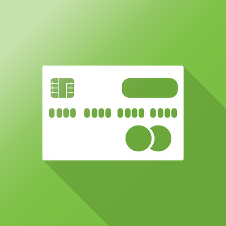 credit card flat icon with long shadow.のイラスト素材