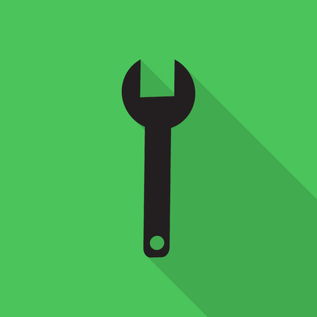 working tools icons with long shadow.のイラスト素材