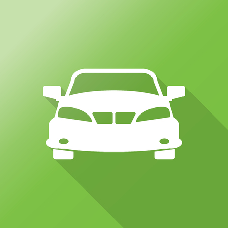 car icon with long shadow.のイラスト素材