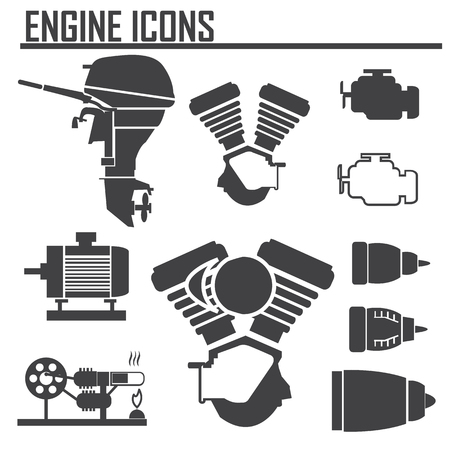 engine icons set vector illustration.のイラスト素材