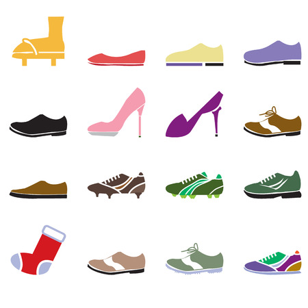 shoes icon setのイラスト素材