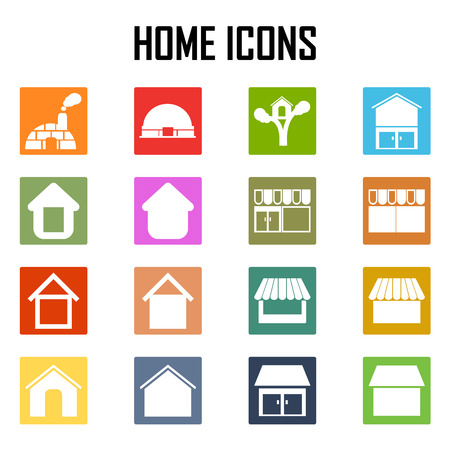 Vector home iconsのイラスト素材