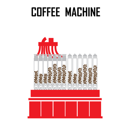 coffee roaster machine vector illustration.のイラスト素材