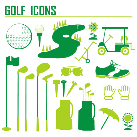 golf icons design over white background vector illustrationのイラスト素材