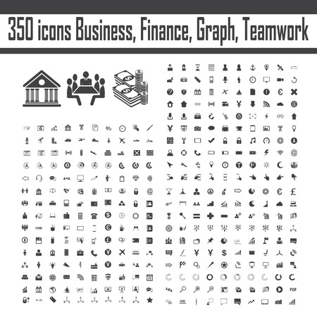 business, team, teamwork, management, effective, success, company, group, icons set vector  sign and symbol.のイラスト素材