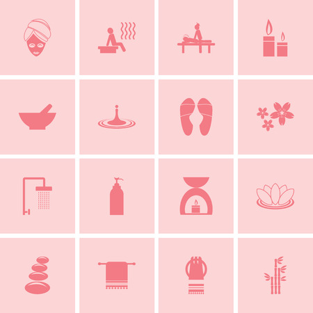 vector Spa icons set.のイラスト素材