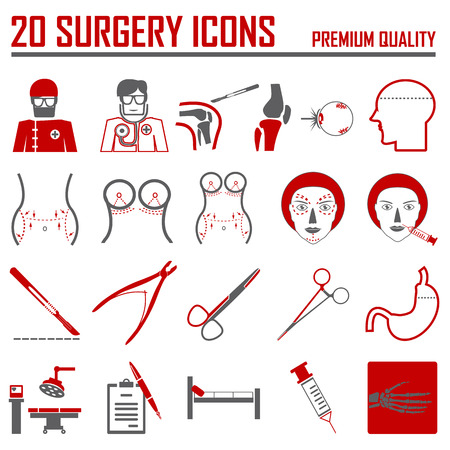 vector surgery icons set.のイラスト素材