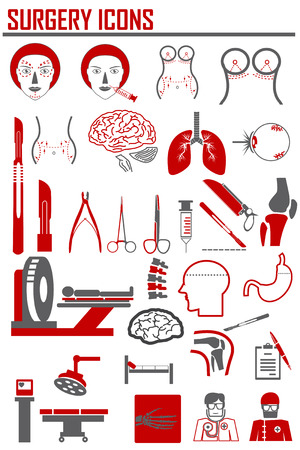 vector surgery icons set.のイラスト素材