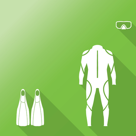 Scuba diving equipmentのイラスト素材