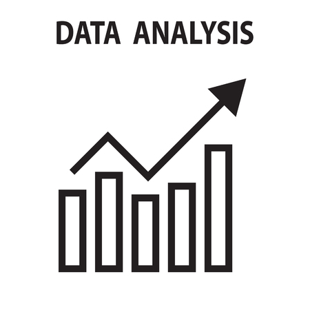 Analysis chart data growth increase line seo icon vector illustration.のイラスト素材