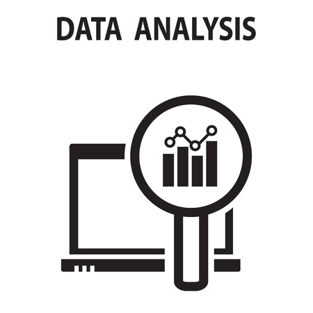Analysis chart data growth increase line seo icon vector illustration.のイラスト素材