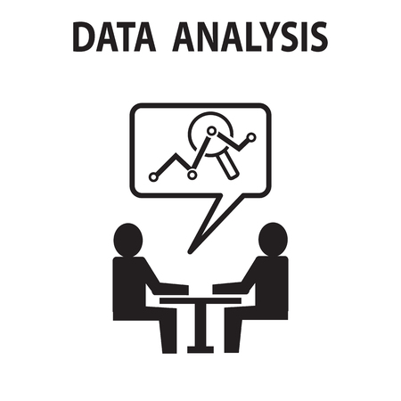Analysis chart data growth increase line seo icon vector illustration.のイラスト素材