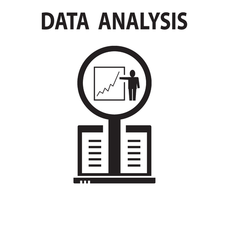 Analysis chart data growth increase line seo icon vector illustration.のイラスト素材
