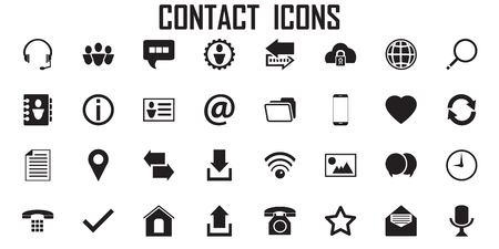 contact icon phone communication vector.のイラスト素材