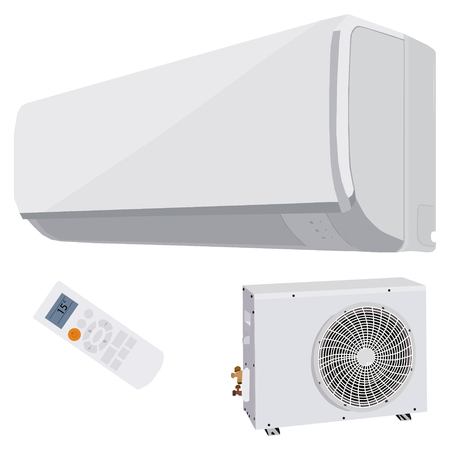 Air conditioner system on white background.のイラスト素材