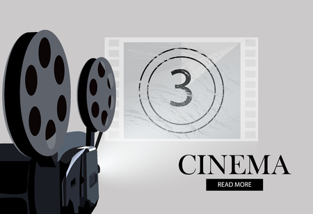 Cinema festival poster or flyer template for your design. Vector illustrationのイラスト素材