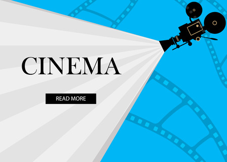 Cinema festival poster or flyer template for your design. Vector illustrationのイラスト素材