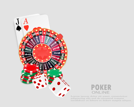 Online mobile casino background. Poker app online concept. Smartphone with cards and coinsのイラスト素材