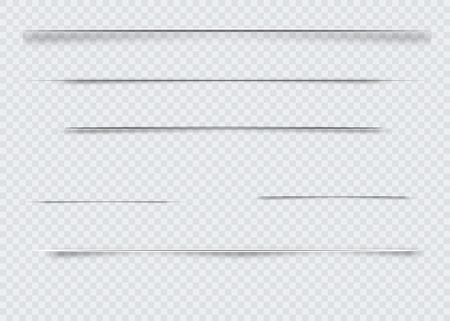 Dividers isolated on transparent background. Shadow dividers. Vector illustrationのイラスト素材