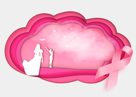 Breast cancer awareness backgroundのイラスト素材